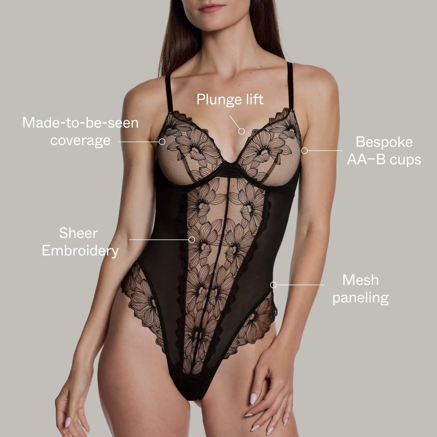 Embroidery Lift Up Teddy Black - Image 3