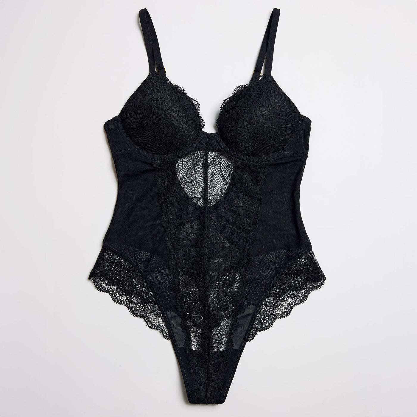 Lace Lift Up Teddy Black - Image 16