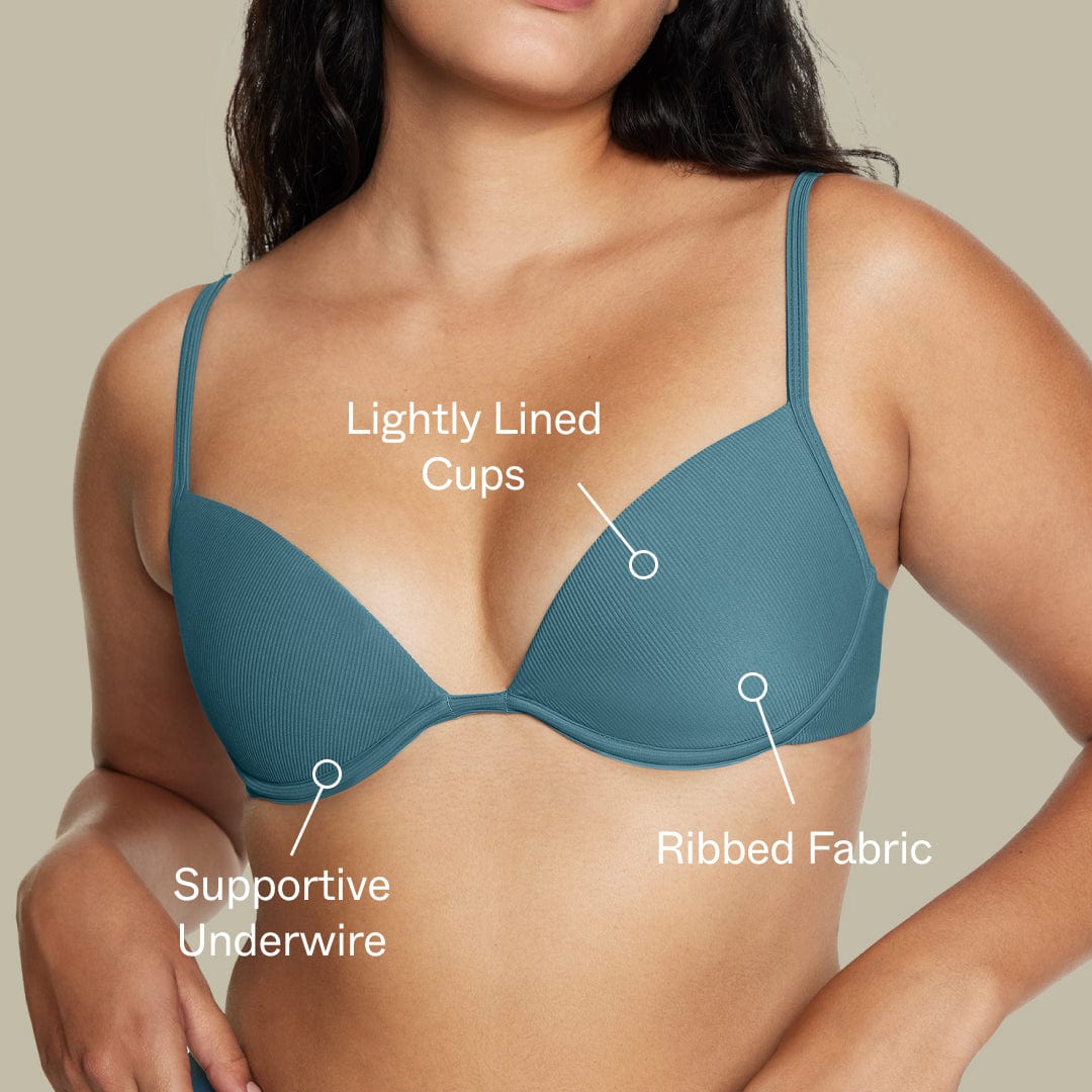 Scoop Underwire Bikini Top Ribbed Isle - Image 3