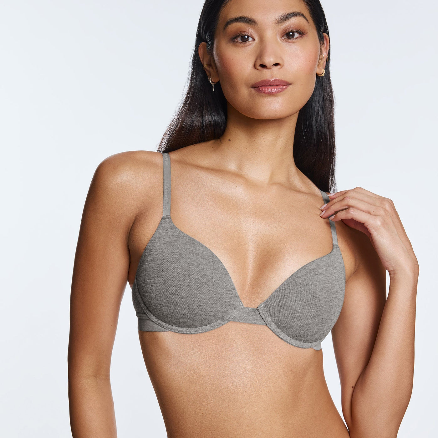 Supima® Cotton Lift Up Bra Heather Grey - Image 11