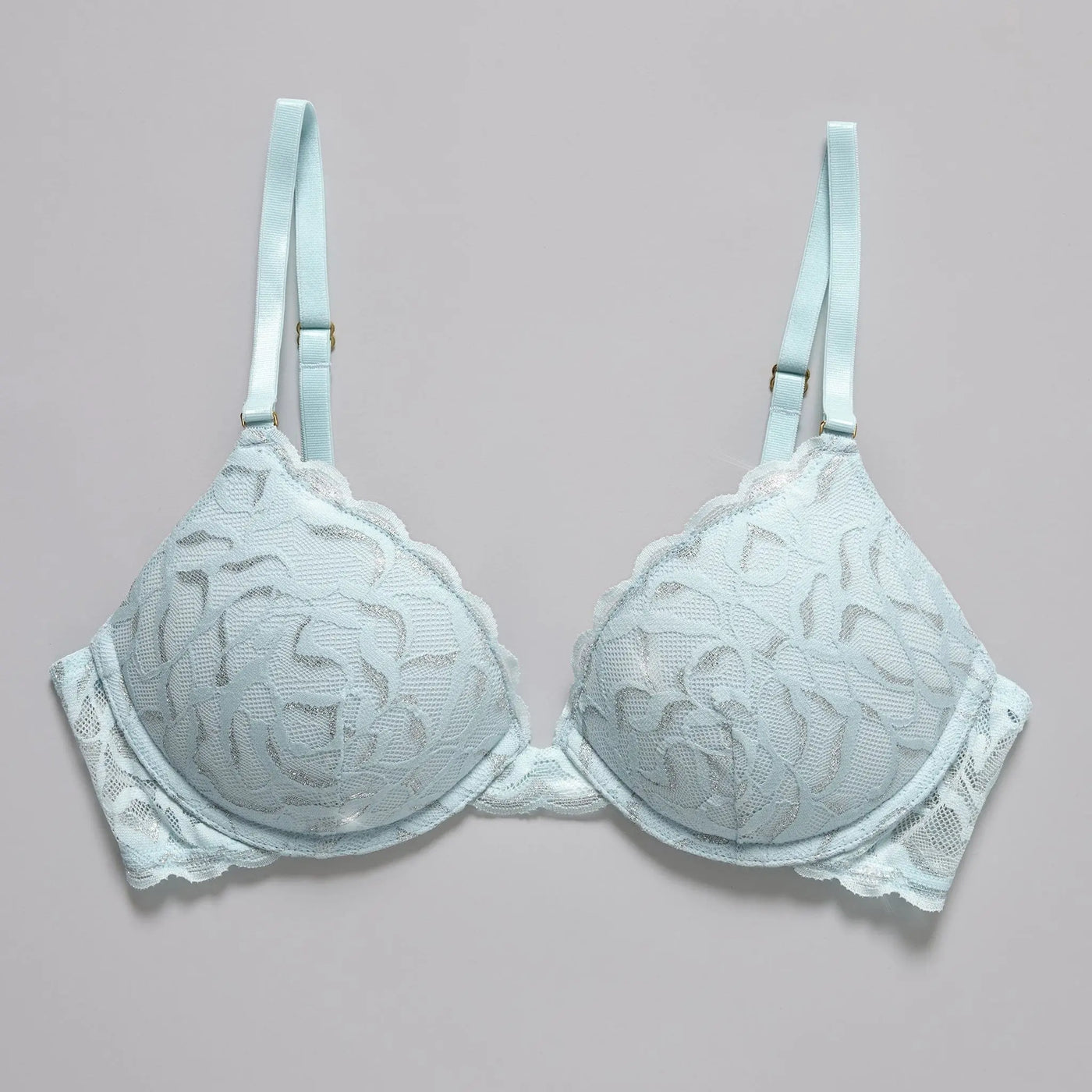 All Over Lace Lift Up Bra Metallic Crystal - Image 8