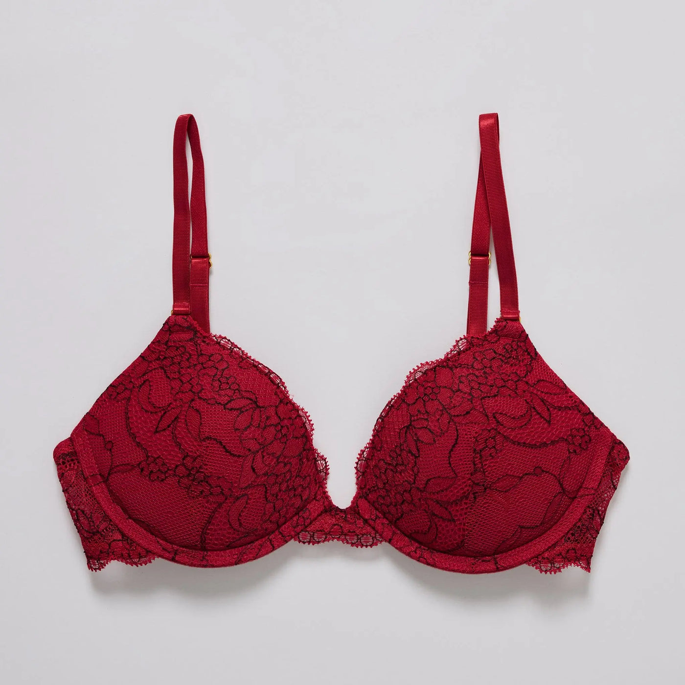 All Over Lace Lift Up Bra Scarlet Two-Tone - Image 12