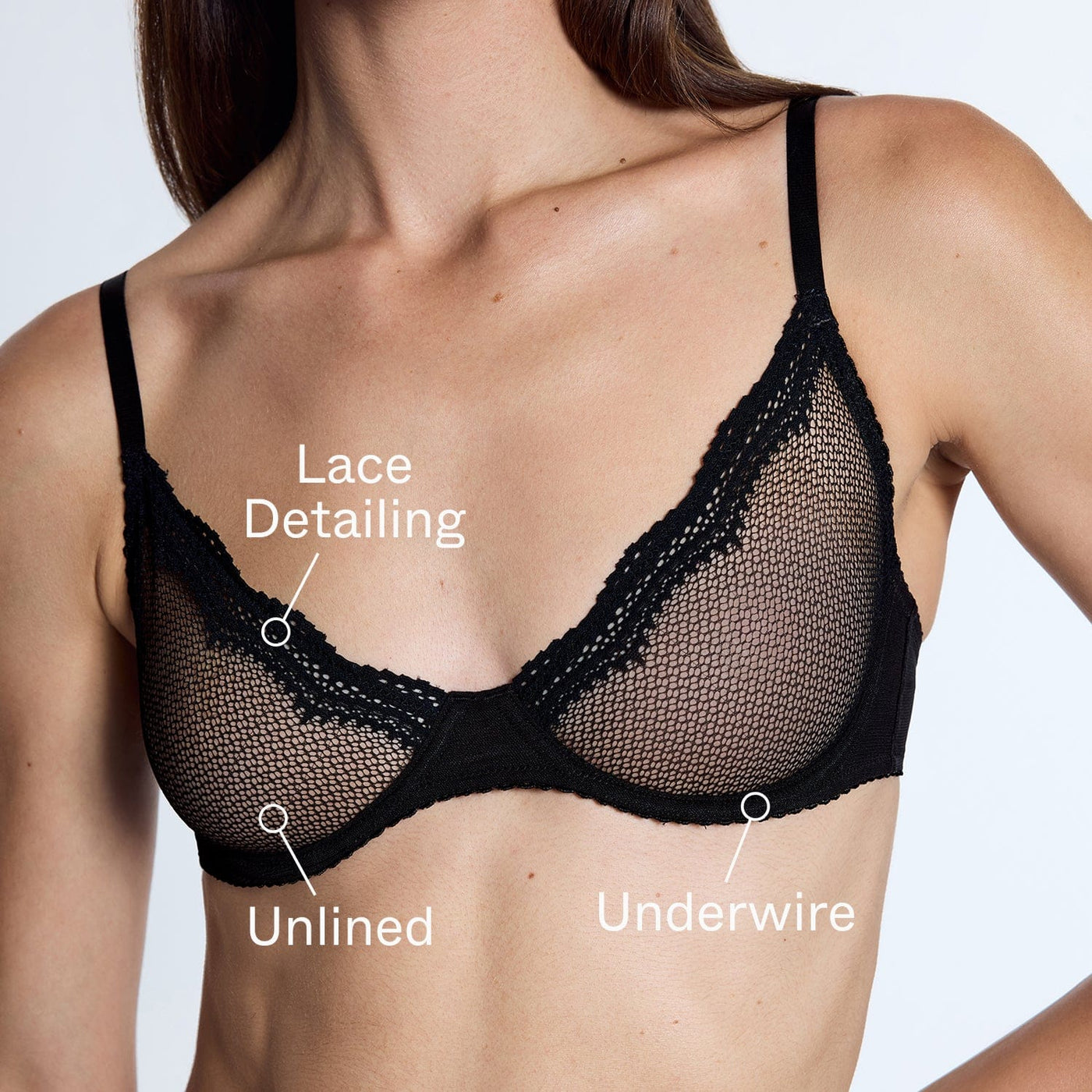 Signature Unlined Demi Bra Black - Image 3