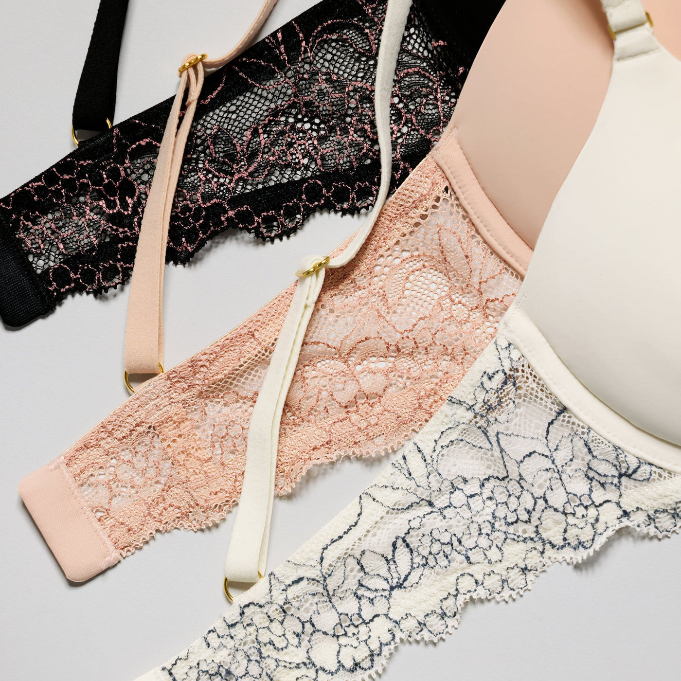 Smooth Lace Lift Up Bra Buff Two-Tone - Image 9