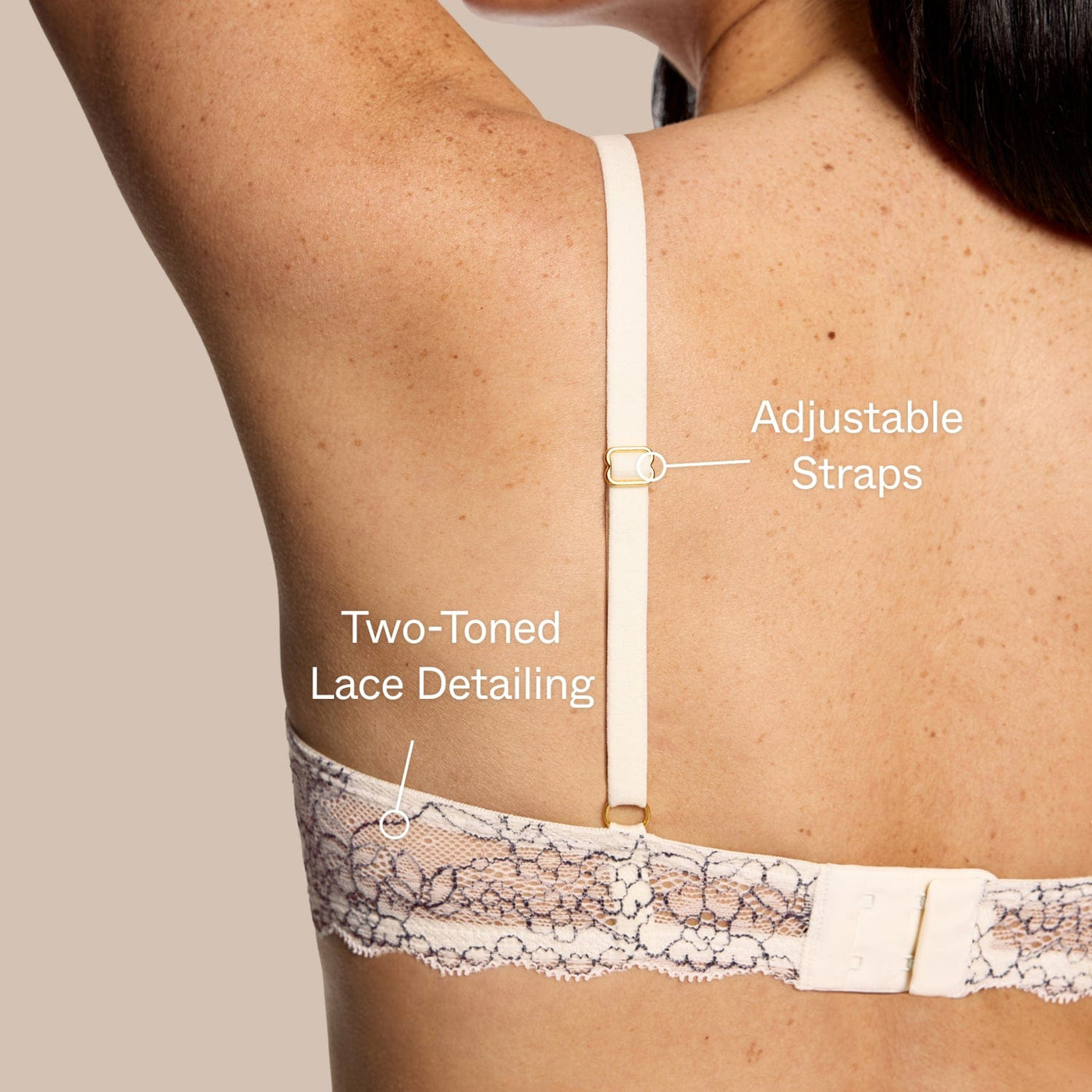 Smooth Lace Lift Up Bra Ecru Two-Tone - Image 4